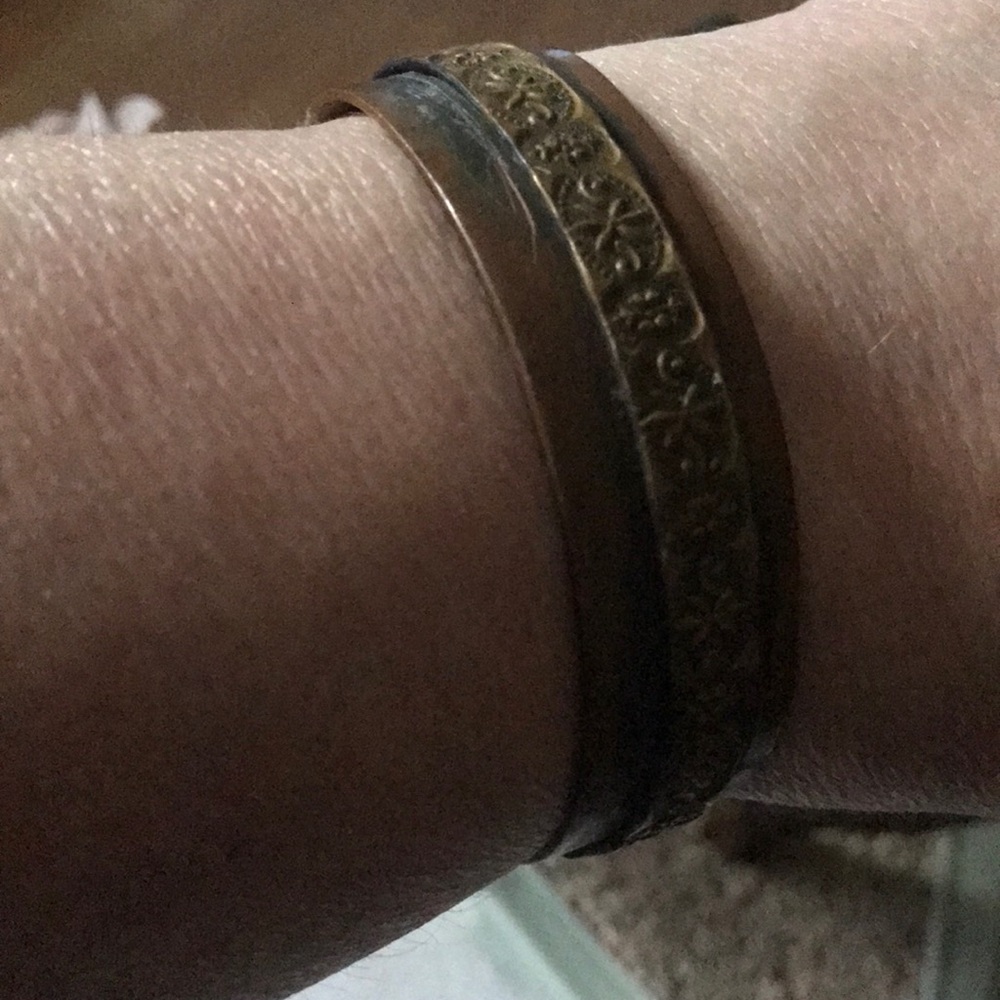 Antique Solid Copper Cuff - image 4